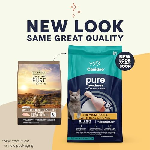 Canidae Pure Limited Ingredient Premium Dry Cat Food, Real Chicken Recipe, 10 lbs, Grain Free