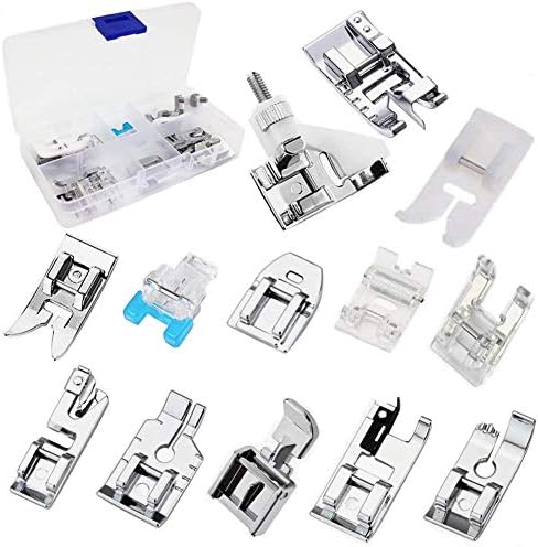 13Pcs Presser Feet Set for Household Sewing Machine Brother Singer Janome Toyota...