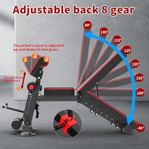 K KiNGKANG Adjustable Weight Bench for Home Gym Full Body Strength Training