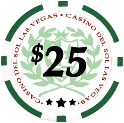 DA VINCI Set of of 750 Casino Del Sol 11.5 Gram Poker Chips with Case, Cards, Dealer Buttons and 2 Cut Cards