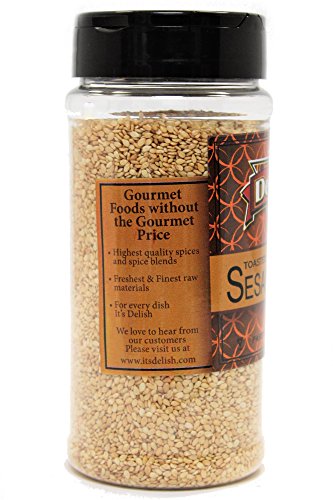 Gourmet Toasted Sesame Seeds by Its Delish, 9 Oz. Medium Jar