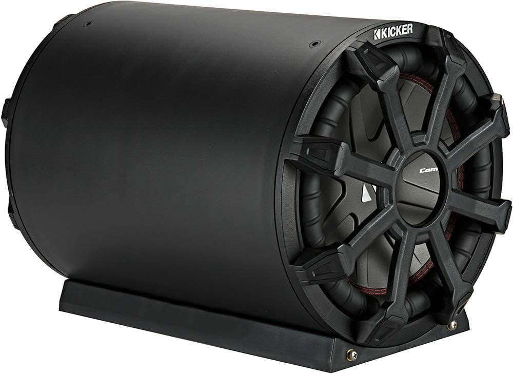 KICKER 46CWTB102 TB10 10-inch Loaded Weather-Proof Subwoofer Enclosure w/Passive Radiator - 2-Ohm, 400 Watt