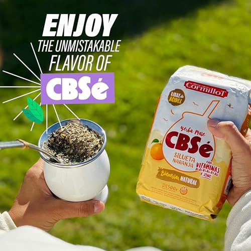 CBSe Silueta Naranja Yerba Mate – 500g (1.1 lb) Loose Leaf Herbal Tea – Argentine Yerba with Natural Orange Flavor – Light, Citrus-Infused.