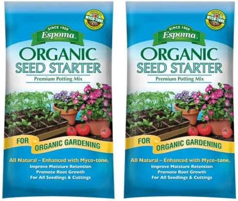 Espoma Organic Seed Starter Premium Potting Soil Mix - All Natural & Organic Seed Starting Mix with Mycorrhizae. for Organic Gardening, 16 qt, Bag - Pack of One