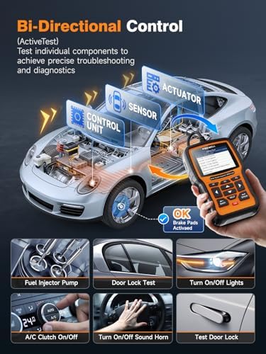 FOXWELL NT510 Elite OBD2 Scanner fit for Porsche Diagnostic Tool, Full System Bi-Directional Control Code Reader with All Reset Services