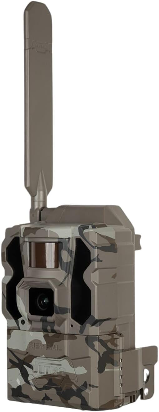 TACTACAM Reveal Ultra Cellular Trail Camera – 4K Photo, 1080P Video, Live Streaming, GPS, Low-Glow/No-Glow Flash, LTE – Includes Solar Panel