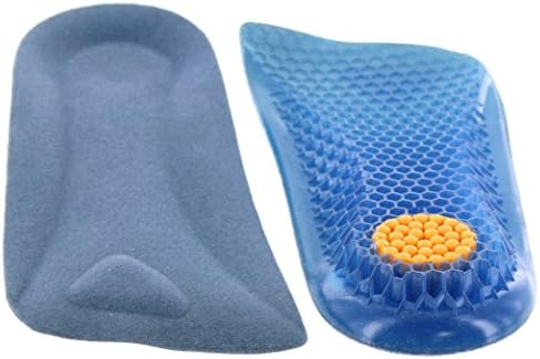 Honeycomb Gel Half Insole for Women - 1/2 inch Taller Height Increase Heel Lift Cushion Insert - Leg Discrepancy Balancer