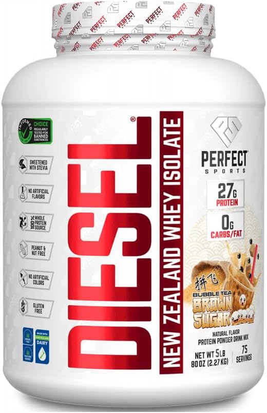 PERFECT SPORTS Diesel Whey Protein Isolate, Milk Chocolate, 2 lb