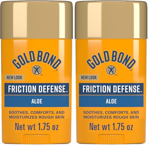 Gold Bond Friction Defense Stick, Anti Chafing Stick with Aloe, 1.75 oz. | Anti-chafing stick to soothe, comfort & moisturize chafed skin, arm, chest, bra lines, thigh, skin rolls