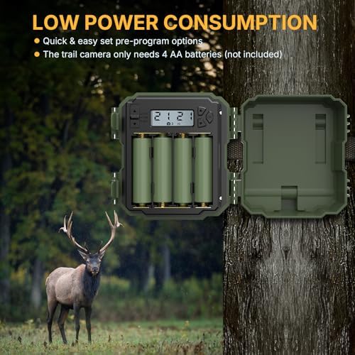 WOSPORTS Mini Trail Camera 30MP 1080P HD Game Camera with Night Vision Motion Activated Waterproof