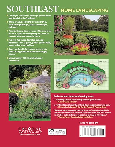 Southeast Home Landscaping, Fourth Edition: 54 Landscape Designs with 200+ Plants & Flowers for Your Region (Creative Homeowner) Plans, Ideas