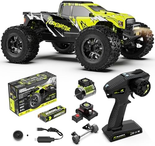 AMORIL 1/10 RTR Brushless Fast RC Cars for Adults, Max 50mph Hobby Electric Off-Road Monster Truck