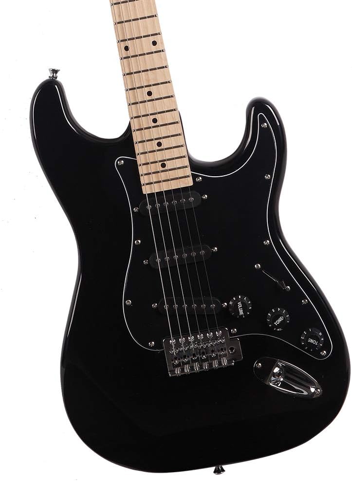 GLARRY Full Size Electric Guitar for Music Lover Beginner with 20W Amp and Accessories Pack Guitar Bag (DARK BLUE, 39" Right Handed)