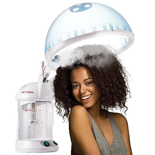 Red Pro Hair Therapy 2-in-1 Hair Steamer & Facial Steamer for Hydration Deep Cleaning, Designed for Personal Care at Home or Spa & Salon