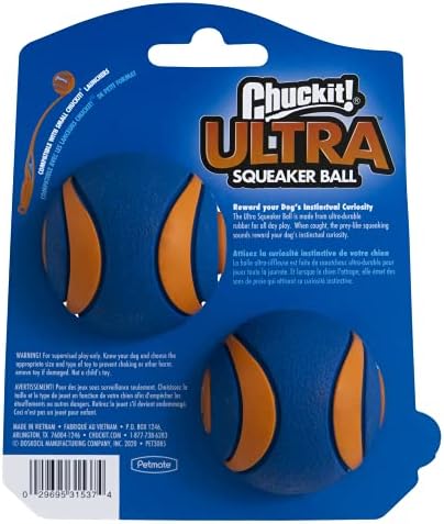 Chuckit! Ultra Ball Dog Toy, Balls for Dogs to Fetch, Durable Rubber, Small 2-inch, Pack of 2