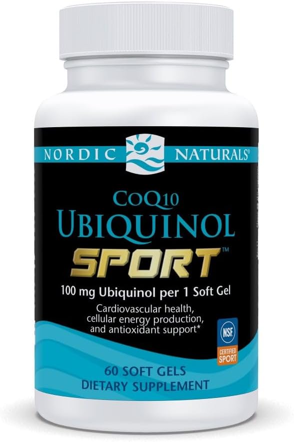 Nordic Naturals Nordic CoQ10 Ubiquinol Sport - 60 Mini Soft Gels - 100 mg Ubiquinol - Heart Health, Physical Performance