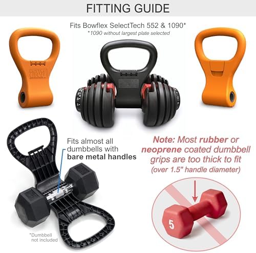 KETTLE GRYP Dumbbell to Kettlebell Grip Converter Handle Made in USA Orange