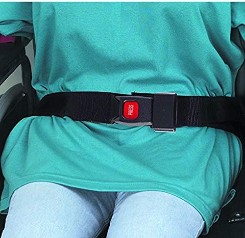 DMI Wheelchair Seat Belt and Safety Harness, Easy Install, 45 Inches long and 1.75 Inches Thick, Adjusts to 41 Inches, Black (Pack of 1)