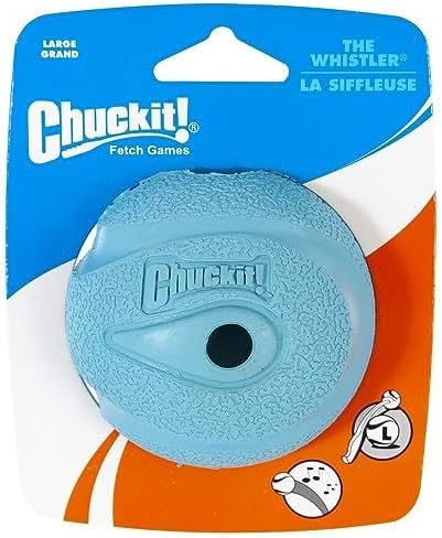 Chuckit! The Whistler Ball Dog Toy, Medium (2.5 Inch Diameter) for Dogs 20-60 lbs, Pack of 2, Multicolor