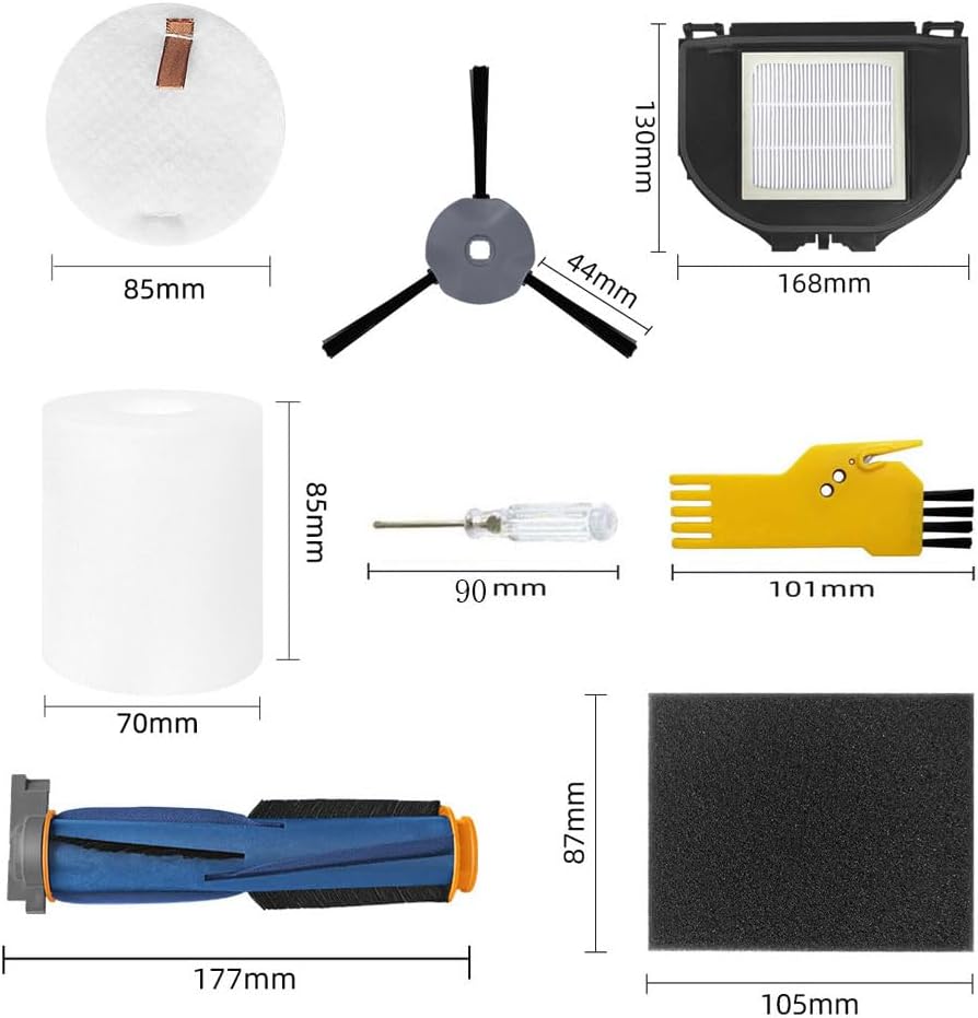 Accessories Kit for Shark IQ R101AE (RV1001AE) IQ R101 (RV1001) AV911S EZ AV1010AE IQ Robot Vacuum Cleaner Replacement Parts Pack of Main Brush