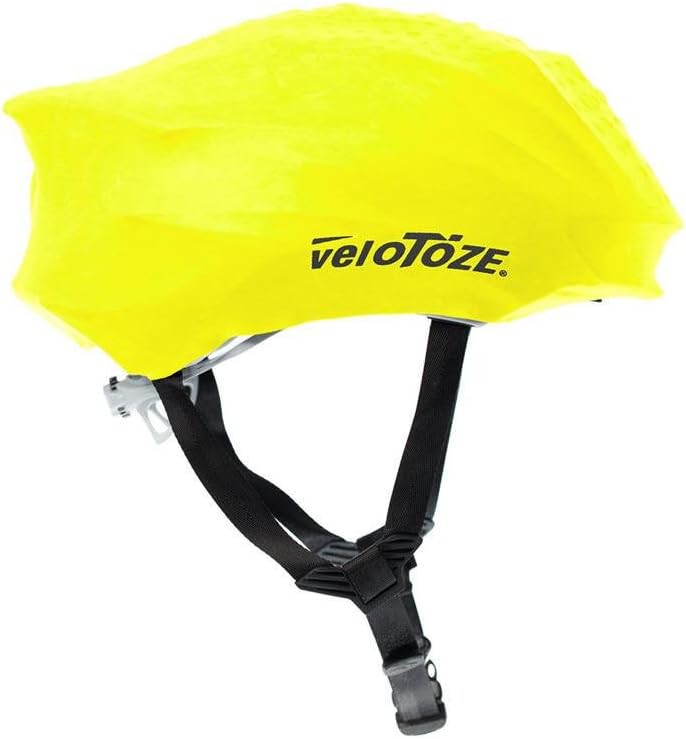 veloToze Cycling Helmet Cover, fits Most Bike Helmets - Keeps Wind, rain and Sun Away from Head; Bright Colors for Visibility