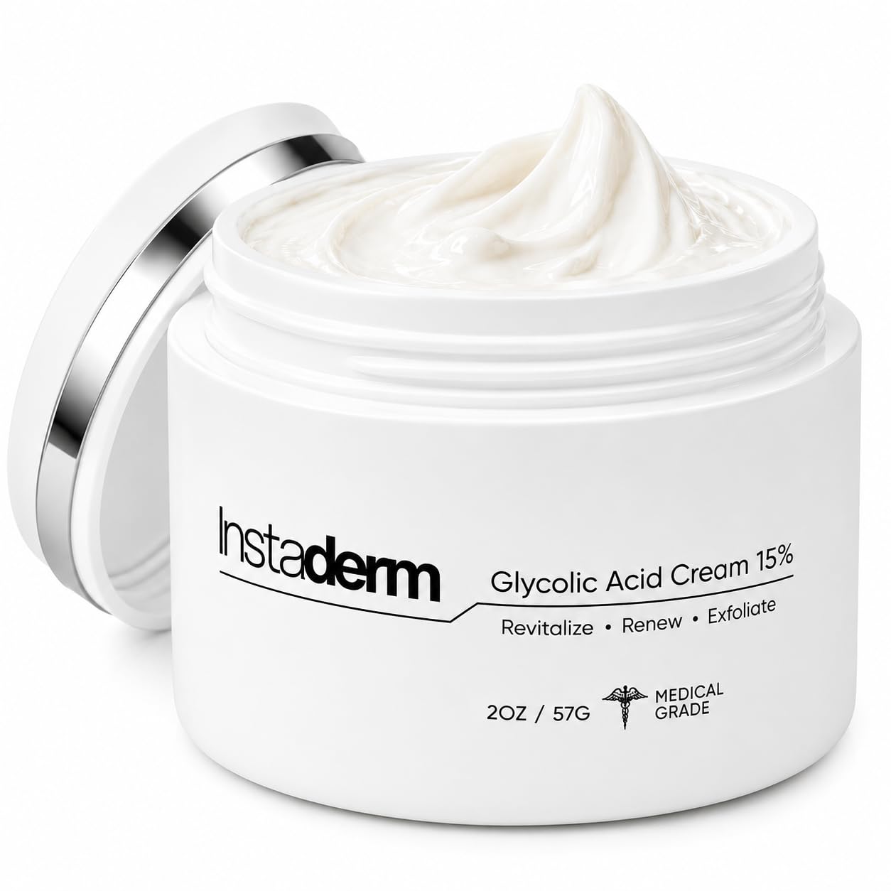 Glycolic Acid 15% Anti-Aging AHA Wrinkle Cream – Reduces the Appearance of Fine Lines, Wrinkles, Age Spots & Dark Spots – Exfoliates, Smooths