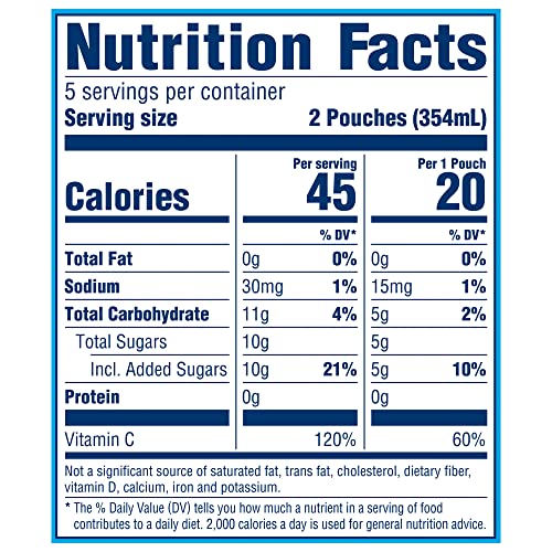 Kool-Aid Drink, 10 ct Box Tropical Punch Flavored, 6 fl oz Pouches | for Flavorful Hydration and Shareable Refreshment Good Source of Vitamin C, Caffeine Free Gluten Free