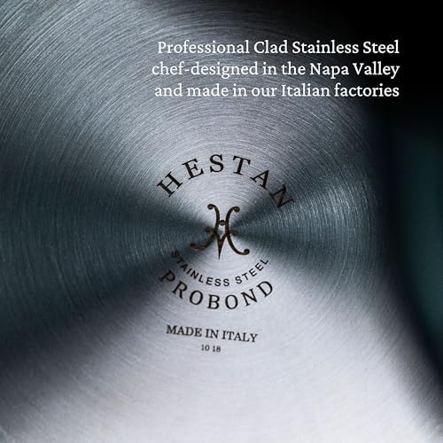 Hestan ProBond Forged - Professional Clad Stainless Steel Sauce Pan with Helper Handle, 4 Quart, Induction Compatible