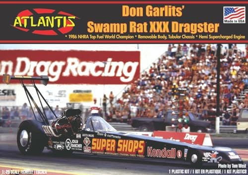 Atlantis H7152 1/25 Scale Swamp Rat XXX Dragster Plastic Model Car Kit - Assembly Required, undefined