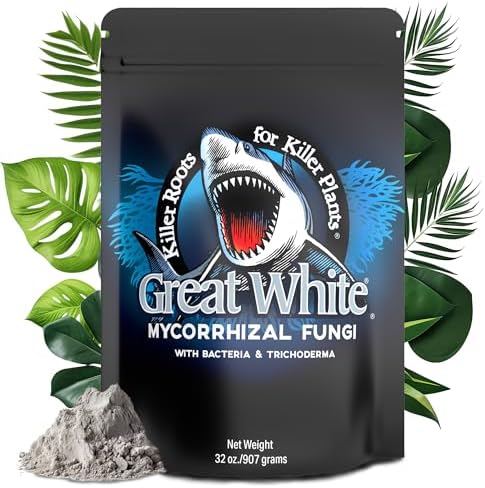 Great White Mycorrhizal Fungi 1 oz, Beneficial Bacteria for Plant Growth, Root Stimulator, Concentrated 3-in-1 Formula by Plant Success (1 oz)