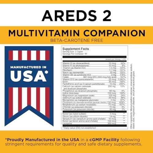 Viteyes Classic AREDS 2 Companion Multivitamin Supplement, Comprehensive Multivitamin Formula for AREDS 2 Users, 90 Capsules
