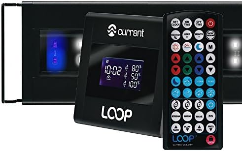 CURRENT USA 48-60" Inch Orbit Marine IC LED Saltwater Reef Marine Aquarium Light | 24 Hour IR Lighting & eFlux Wave Pump Control | Adjustable Color Spectrum for Fish Tank (4107)