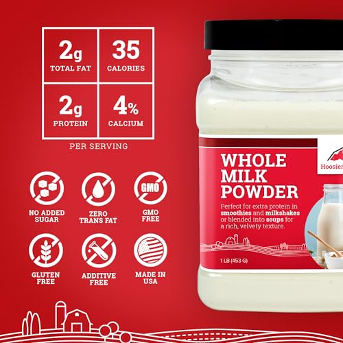Whole Milk Powder by Hoosier Hill Farm, 1 Pound (Pack of 1)