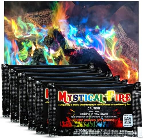 Mystical Fire Color Changing Packets – Colorful Fire Changer Packets 50pk | 50-pack color changing fire packets creates colorful flames in fire