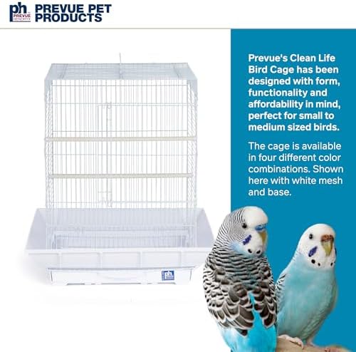 Prevue Hendryx SP850B/B Clean Life Cockatiel Cage, Black, 1/2"