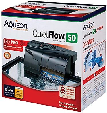 Aqueon QuietFlow 30 LED PRO Aquarium Fish Tank Power Filter For Up To 45 Gallon Aquariums