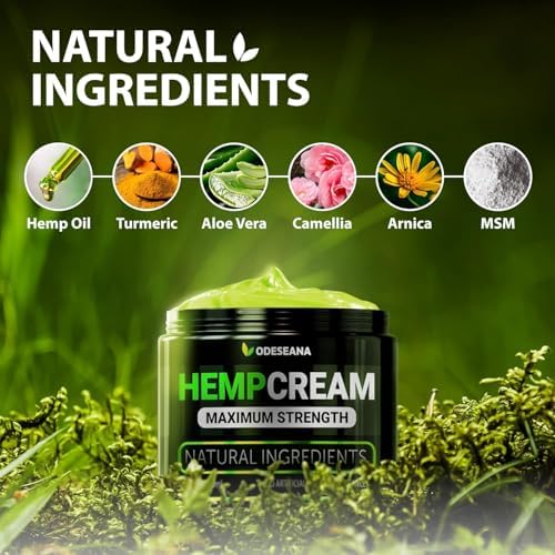 Hemp Cream with Arnica, Hemp Oil, MSM - 2 Pack - Maximum Strength Skin Care