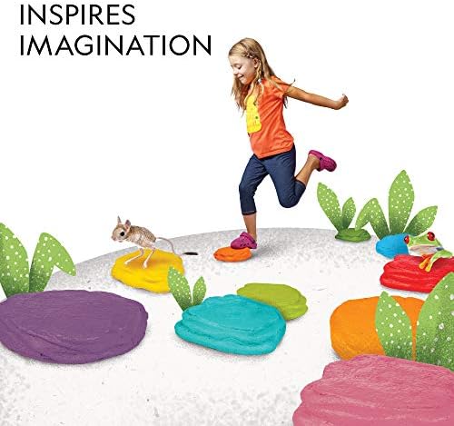 NATIONAL GEOGRAPHIC Stepping Stones for Kids – 10 Soft Durable, Encourage Toddler Balance & Gross Motor Skills, Indoor & Outdoor Toys