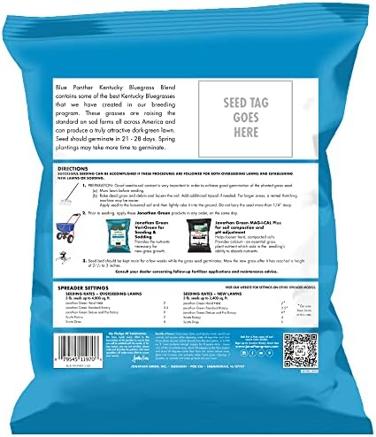 Jonathan Green (11970) Blue Panther Kentucky Bluegrass Grass Seed - Cool Season Lawn Seed (3 lb)