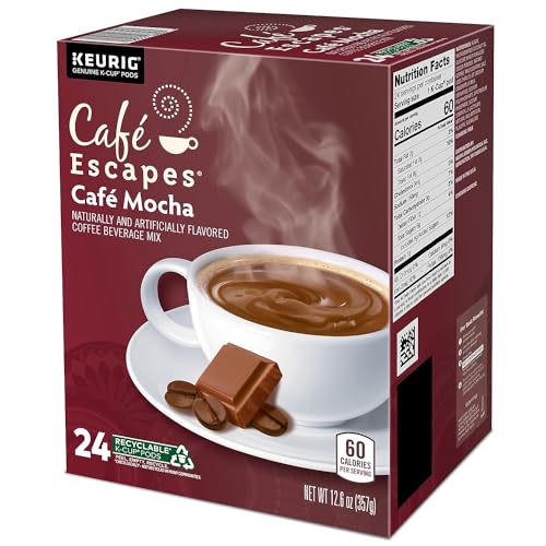 Café Escapes Café Mocha K-Cups for Keurig Brewers, 24 pack, 24-count