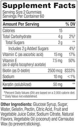 OLLY Hair Skin and Nails Gummies, Undeniable Beauty, Biotin - 60 Count