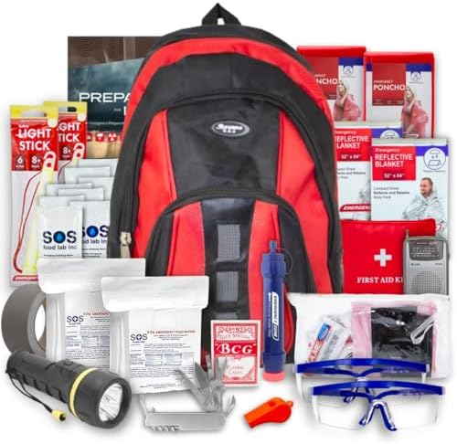 Essentials Complete Deluxe Survival Kit 2 & 4 Person | Bug-Out-Bag | Emergency Go Bag Kit for Wildfires, Hurricanes, and Other Natural Disasters