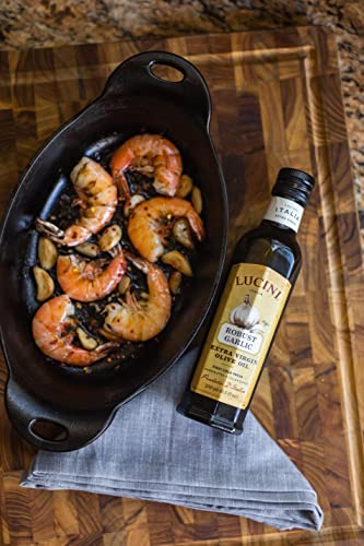 Lucini Italia Delicate Lemon Extra Virgin Olive Oil - EVOO Infused with Fresh Lemon - Olive Oil for Marinade, Grilling, Roasting, Baking - Non-GMO Verified, Whole30 Approved, Kosher, 250mL
