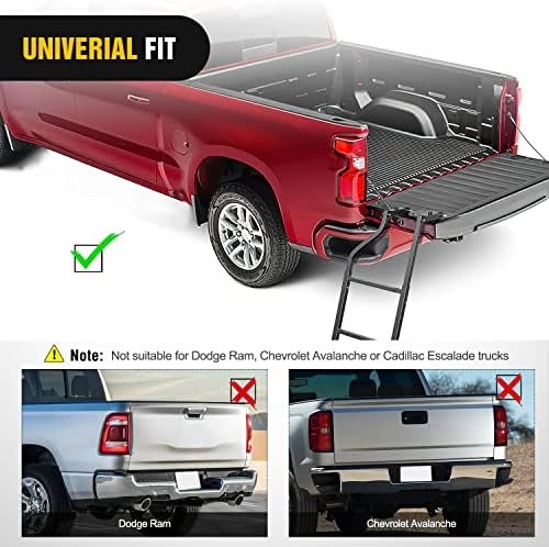 Nilight Aluminum Slip-Proof Nerf Steps 2Pcs Black for Pickup Trucks | Drilling required Universal Side Step Side Hoop Steps Nerf Bars Assembly for Chevy (Chevrolet) Ford Toyota GMC Dodge RAM