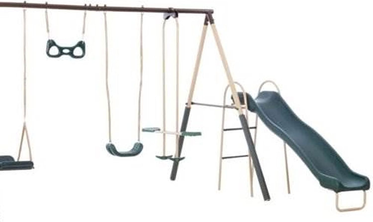 XDP Recreation Deerfield Outdoor Playground Swing Set with Slide & See Saw