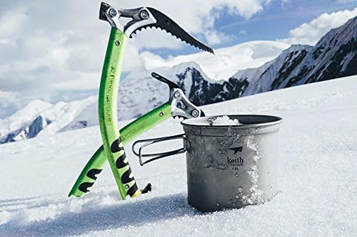 Keith Ti6014 Grade 1 Pure Titanium 3-Piece Pot and Pan Set
