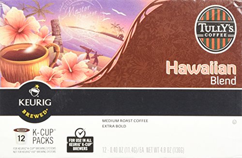 Tully's Coffee Hawaiian Blend 12 KCups 4.8 Oz