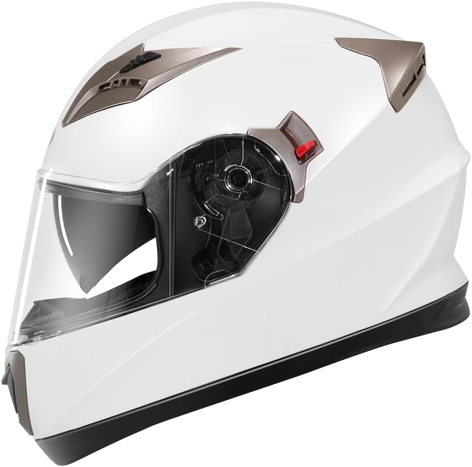 Motorcycle Full Face Helmet DOT Approved - YEMA Helmet YM-829 Motorbike Moped Street Bike Racing Casco Moto Helmet with Sun Visor for Adult,Youth Men and Women