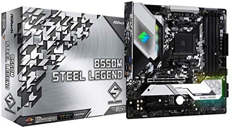 ASRock B550M-HDV Socket AM4 Micro-ATX Motherboard, Supports AMD Ryzen 5000/4000/3000 Series Processors, DDR4 4733+(OC), PCIe 4.0, Gigabit LAN
