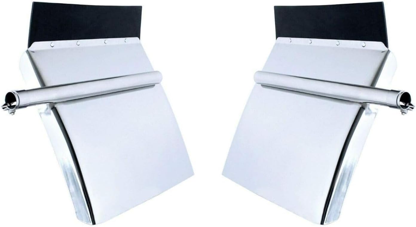 TORQUE Quarter Fenders for Semi Truck, 24" x 24" Black Poly, Tube Bracket and Mounting Hardware Included, Right Left, Quarter Fender Kit Set (TRQF311)